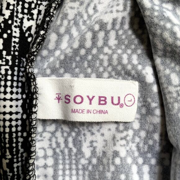 Soybu Skirt Serendipity Black Mirage Mid Thigh Length Mini with Stretch Large - Picture 3 of 7